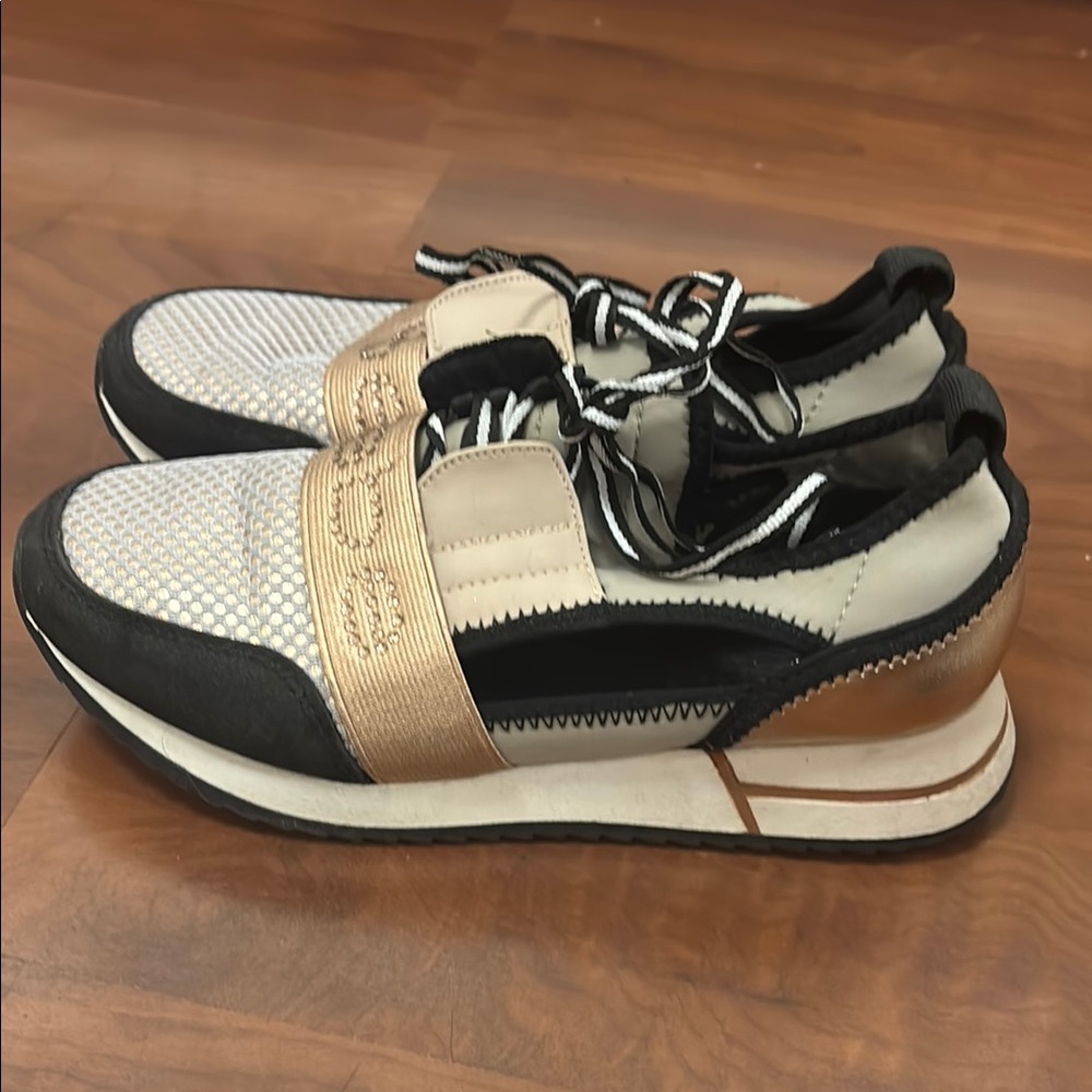 bebe Black and Gold Women's Sneakers